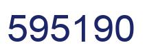 Number 595190 blue image