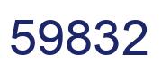 Number 59832 blue image