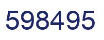 Number 598495 blue image