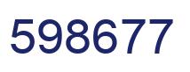 Number 598677 blue image