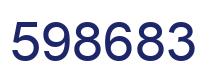 Number 598683 blue image