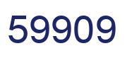 Number 59909 blue image