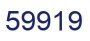Number 59919 blue image