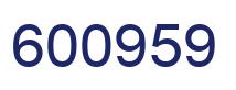 Number 600959 blue image