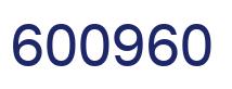 Number 600960 blue image