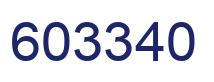 Number 603340 blue image