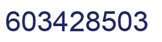 Number 603428503 blue image