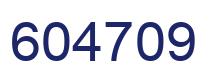 Number 604709 blue image