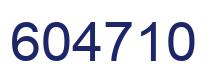 Number 604710 blue image