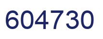 Number 604730 blue image