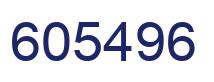 Number 605496 blue image