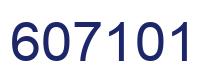 Number 607101 blue image