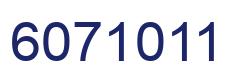 Number 6071011 blue image