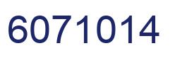 Number 6071014 blue image
