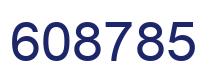 Number 608785 blue image