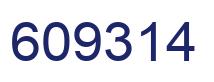 Number 609314 blue image