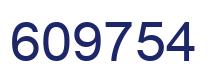 Number 609754 blue image