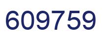 Number 609759 blue image