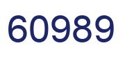 Number 60989 blue image