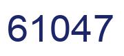 Number 61047 blue image