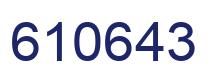 Number 610643 blue image