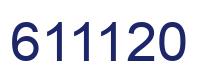 Number 611120 blue image