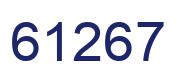 Number 61267 blue image