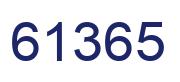 Number 61365 blue image