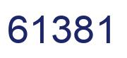 Number 61381 blue image