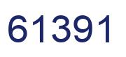 Number 61391 blue image