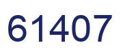 Number 61407 blue image