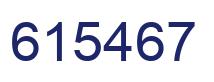Number 615467 blue image