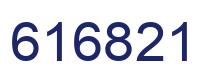 Number 616821 blue image