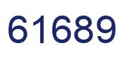 Number 61689 blue image