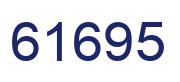 Número 61695 imagen azul