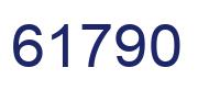 Number 61790 blue image