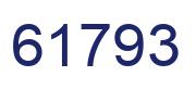 Number 61793 blue image