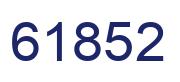 Number 61852 blue image