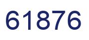 Number 61876 blue image