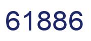 Number 61886 blue image