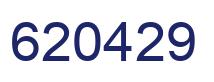 Number 620429 blue image