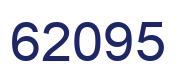 Number 62095 blue image