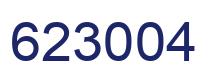Number 623004 blue image