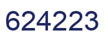 Number 624223 blue image