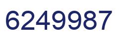 Number 6249987 blue image