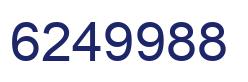 Number 6249988 blue image