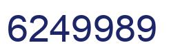 Number 6249989 blue image
