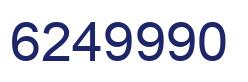 Number 6249990 blue image