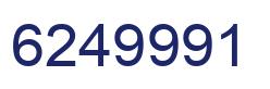 Number 6249991 blue image