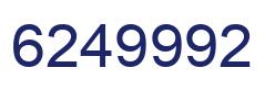 Number 6249992 blue image